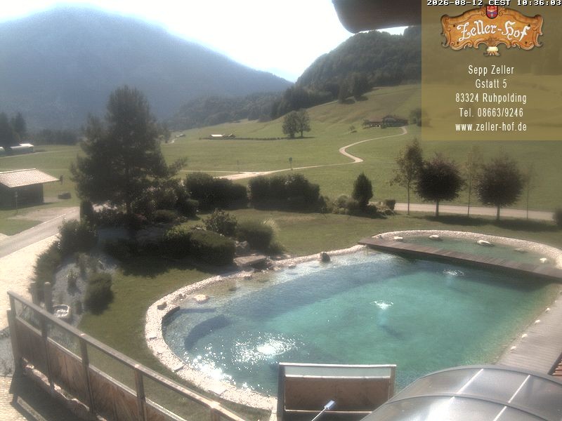 Archiv Foto Webcam Ruhpolding: Blick vom Zeller Hof