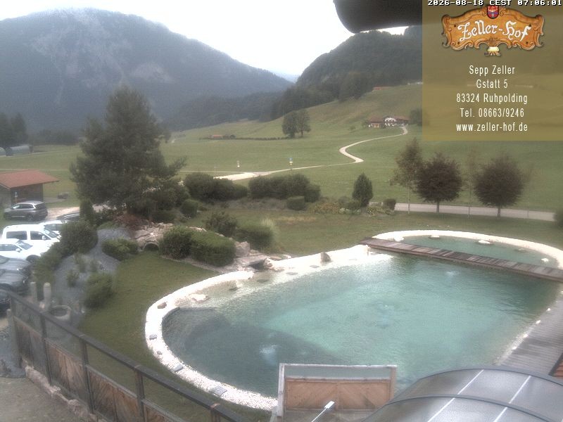 Archiv Foto Webcam Ruhpolding: Blick vom Zeller Hof