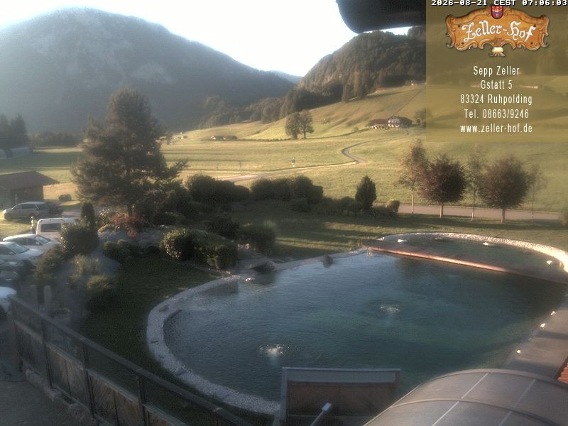 Archiv Foto Webcam Ruhpolding: Blick vom Zeller Hof
