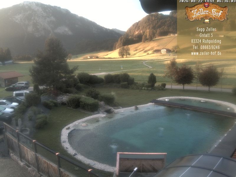 Archiv Foto Webcam Ruhpolding: Blick vom Zeller Hof
