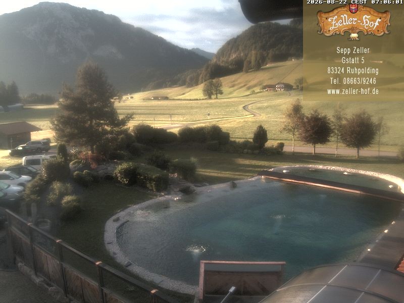 Archiv Foto Webcam Ruhpolding: Blick vom Zeller Hof