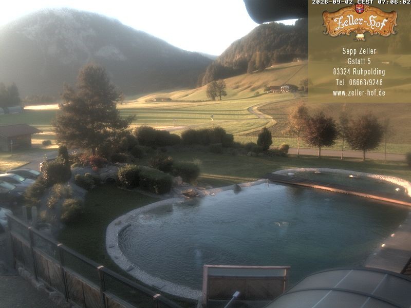 Archiv Foto Webcam Ruhpolding: Blick vom Zeller Hof