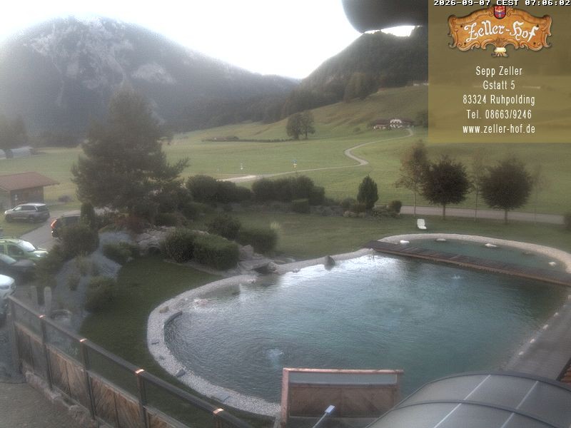 Archiv Foto Webcam Ruhpolding: Blick vom Zeller Hof