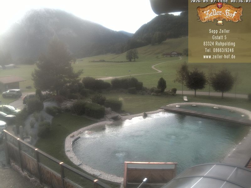 Archiv Foto Webcam Ruhpolding: Blick vom Zeller Hof