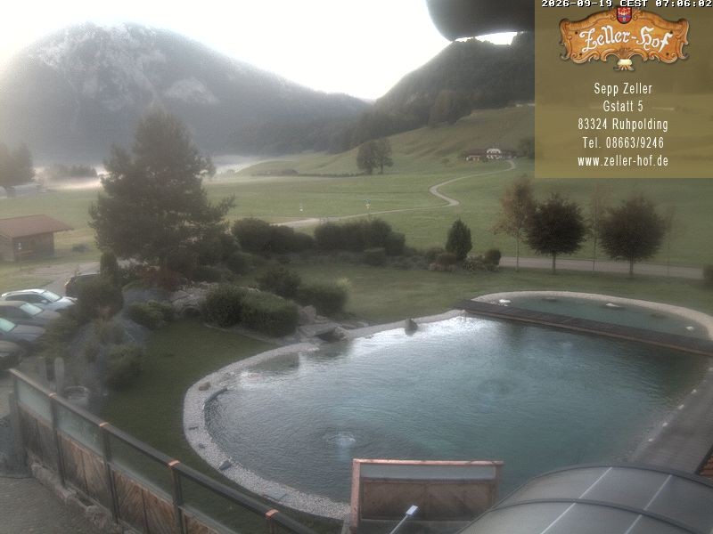 Archiv Foto Webcam Ruhpolding: Blick vom Zeller Hof