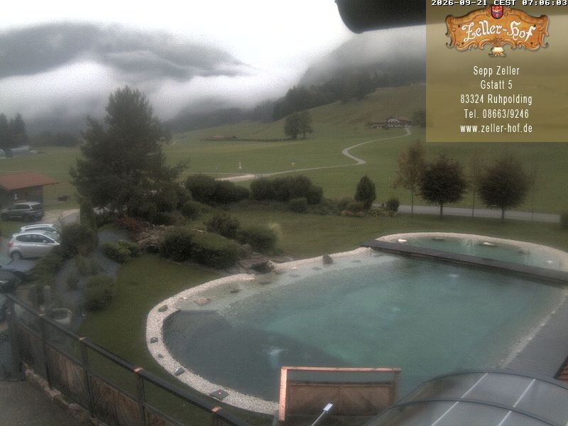Archiv Foto Webcam Ruhpolding: Blick vom Zeller Hof