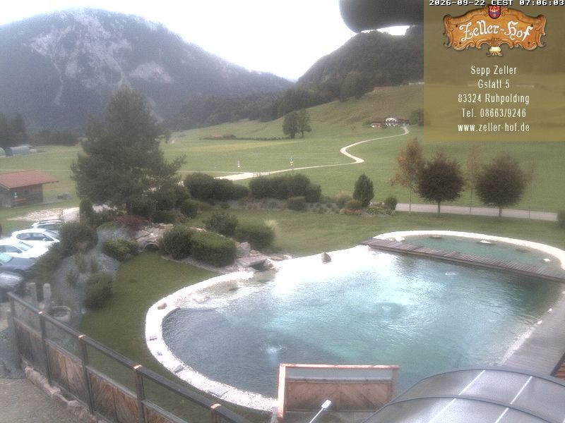Archiv Foto Webcam Ruhpolding: Blick vom Zeller Hof