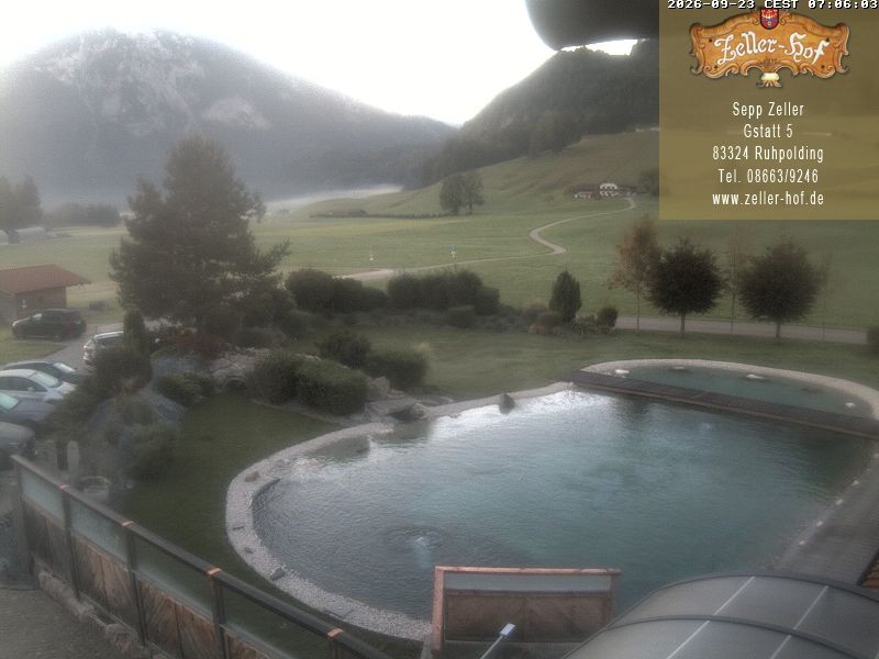 Archiv Foto Webcam Ruhpolding: Blick vom Zeller Hof