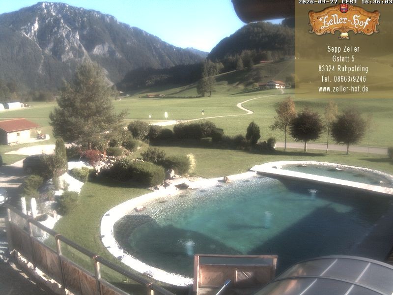 Archiv Foto Webcam Ruhpolding: Blick vom Zeller Hof