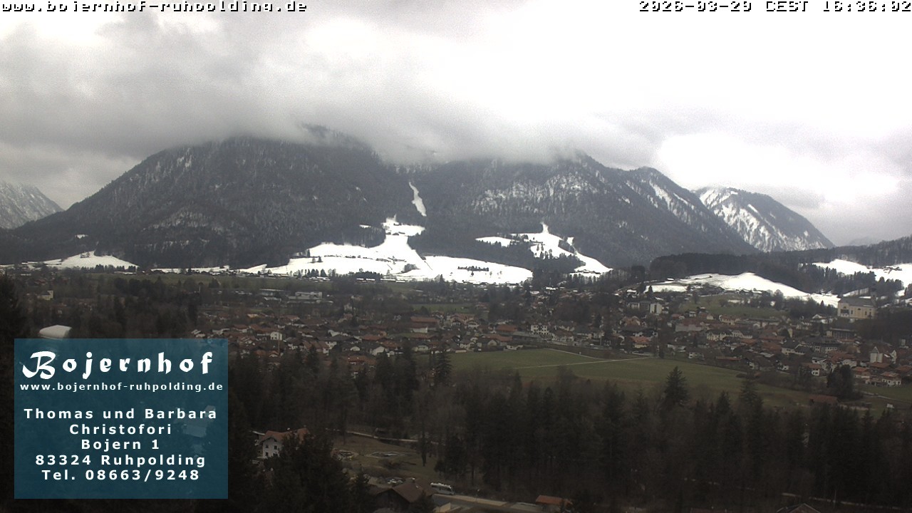 Archiv Foto Webcam Ruhpolding: Unterkunft Bojernhof