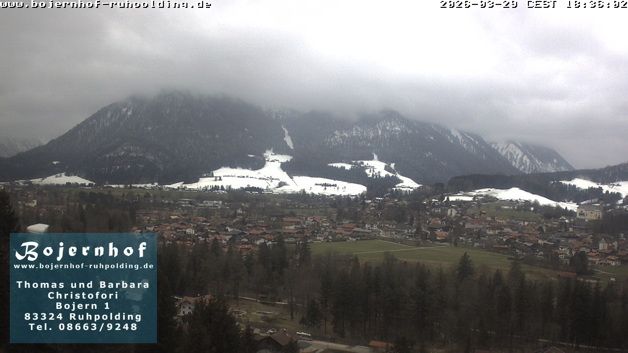 Archiv Foto Webcam Ruhpolding: Unterkunft Bojernhof