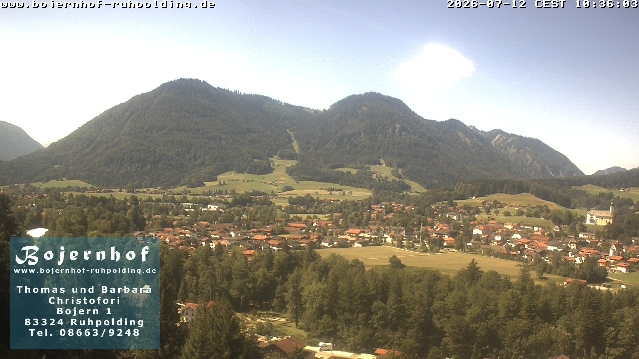 Archiv Foto Webcam Ruhpolding: Unterkunft Bojernhof