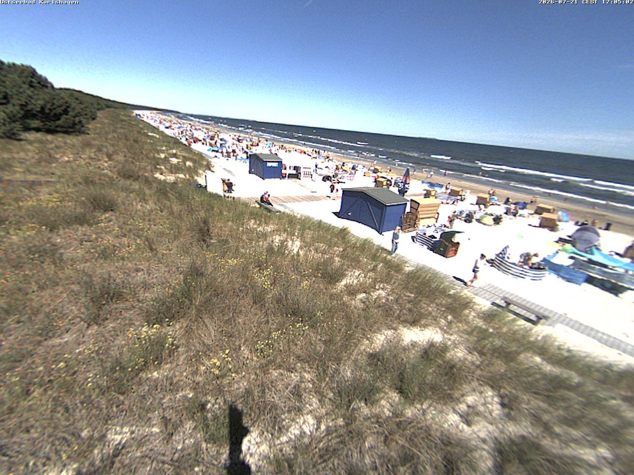 Archiv Foto Webcam Usedom: Strand Karlshagen
