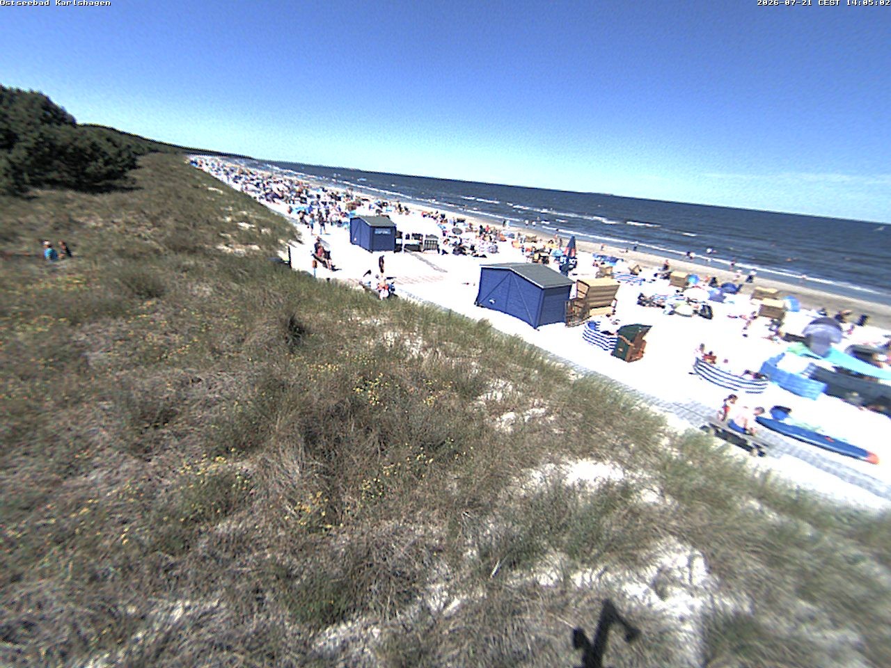 Archiv Foto Webcam Usedom: Strand Karlshagen