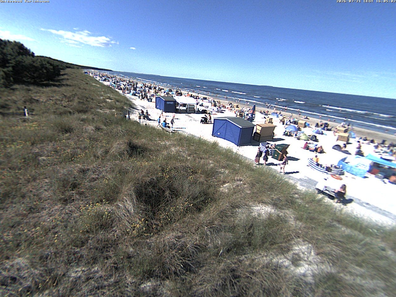Archiv Foto Webcam Usedom: Strand Karlshagen