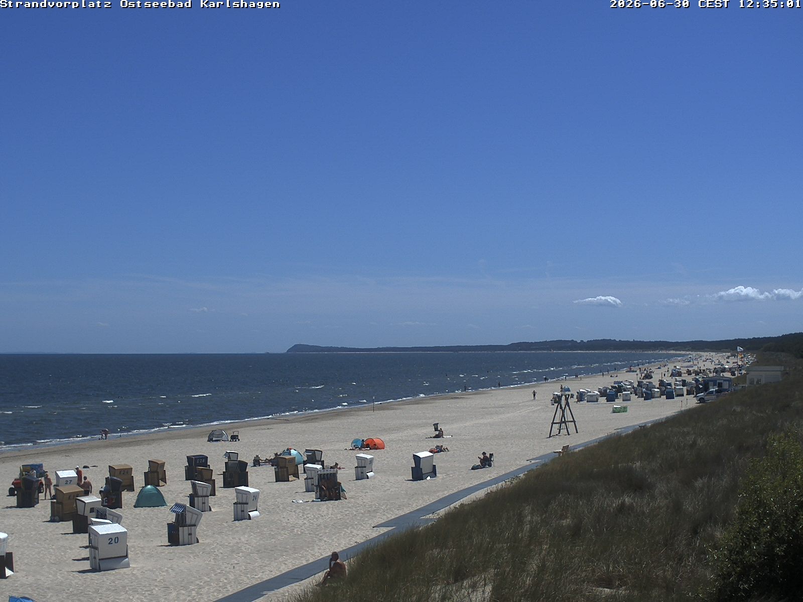 Archiv Foto Webcam Usedom: Strandvorplatz Karlshagen