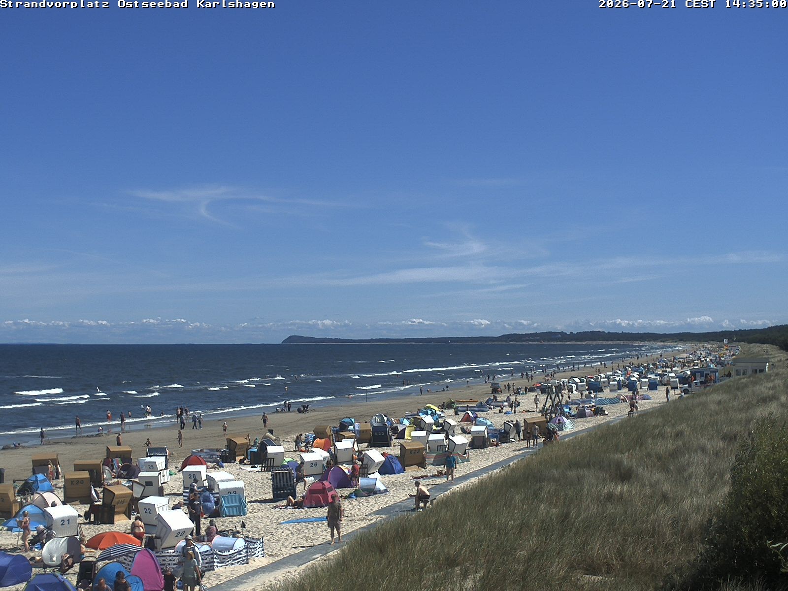 Archiv Foto Webcam Usedom: Strandvorplatz Karlshagen