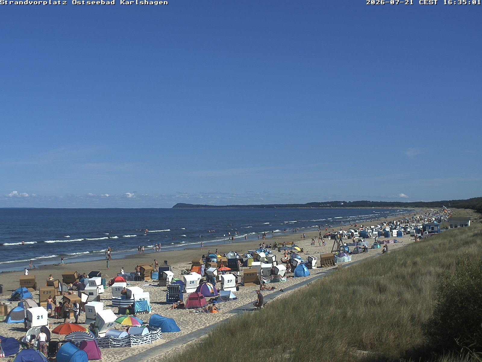 Archiv Foto Webcam Usedom: Strandvorplatz Karlshagen