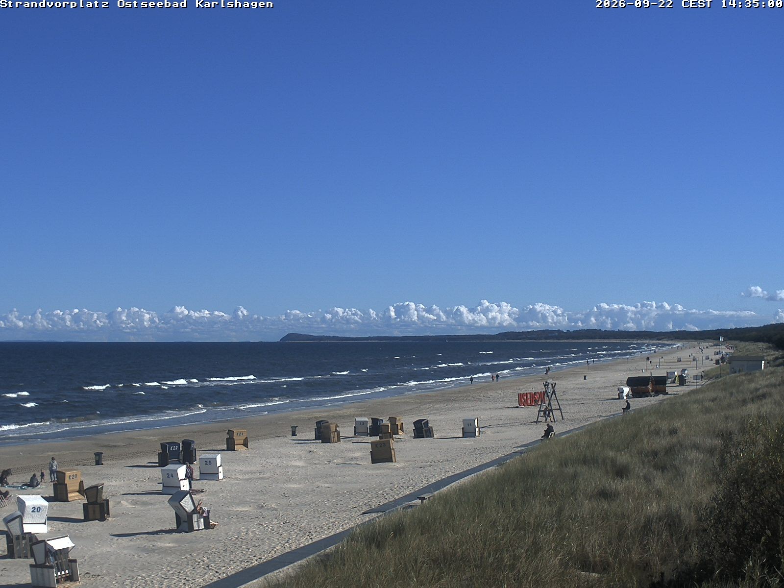 Archiv Foto Webcam Usedom: Strandvorplatz Karlshagen