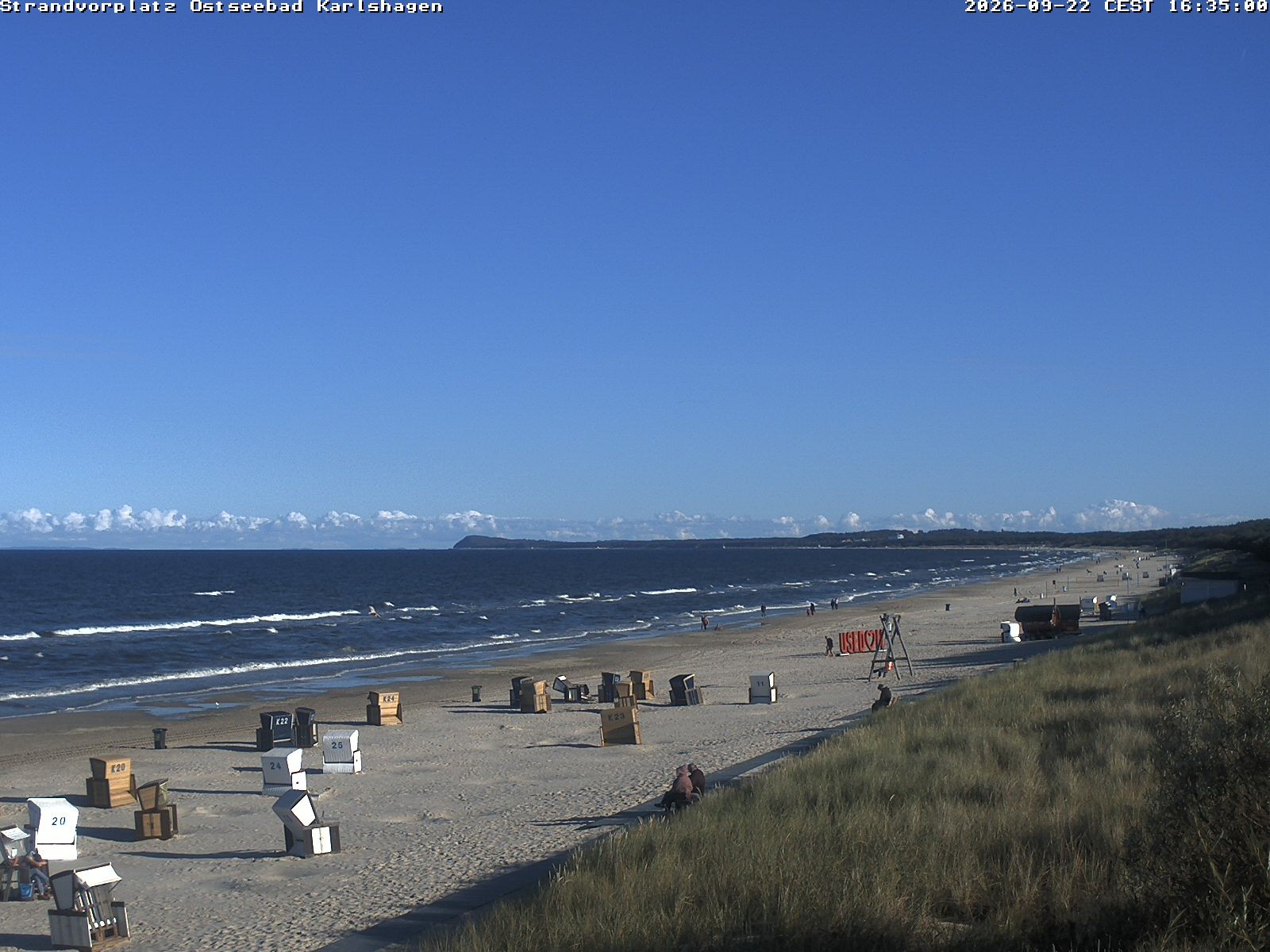 Archiv Foto Webcam Usedom: Strandvorplatz Karlshagen