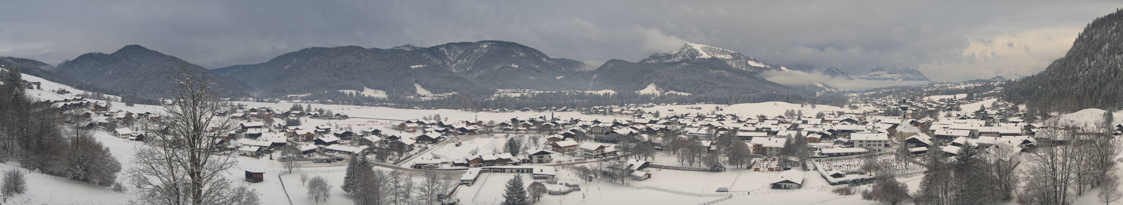 Archiv Foto Webcam Panoramablick auf das Dorf Reit im Winkl