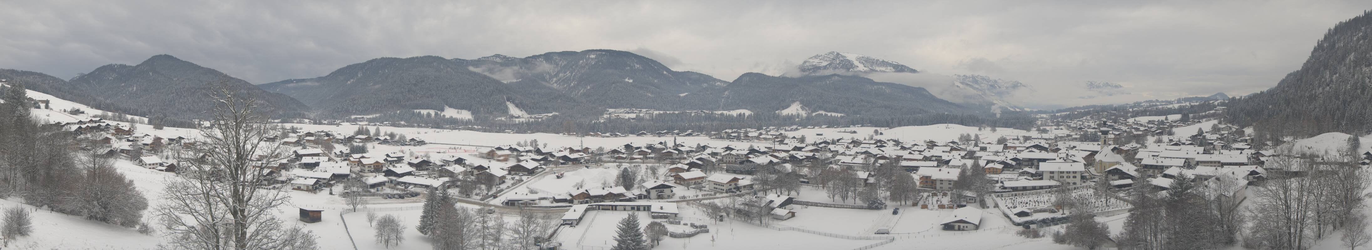 Archiv Foto Webcam Panoramablick auf das Dorf Reit im Winkl