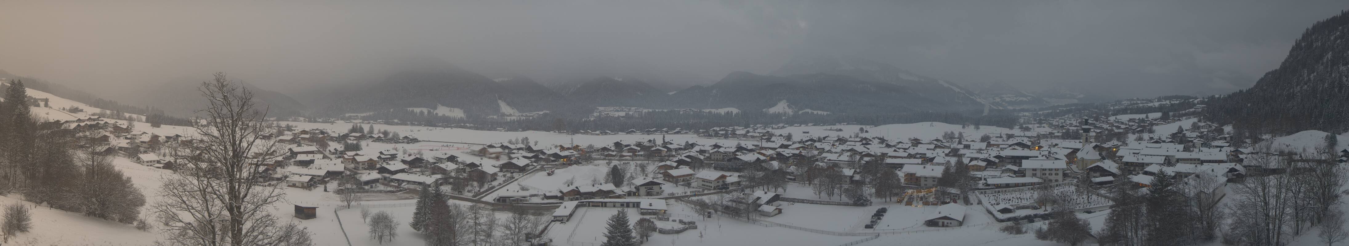 Archiv Foto Webcam Panoramablick auf das Dorf Reit im Winkl