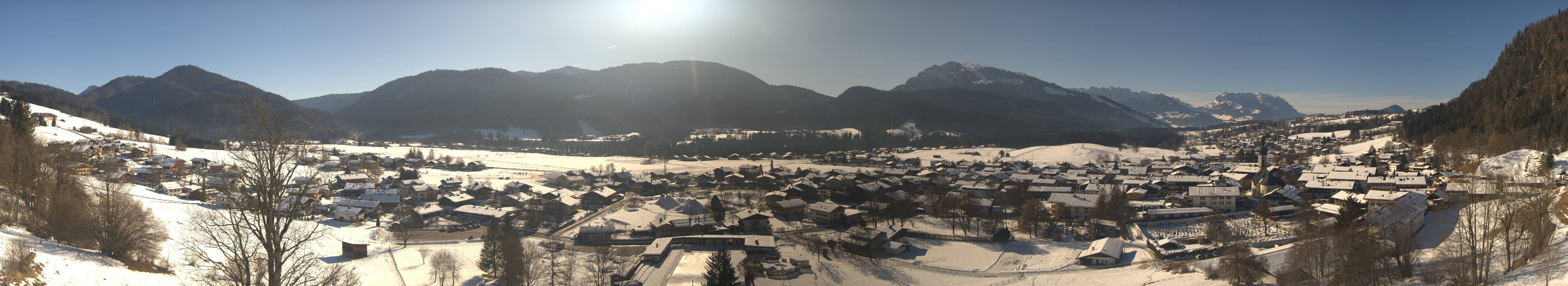 Archiv Foto Webcam Panoramablick auf das Dorf Reit im Winkl