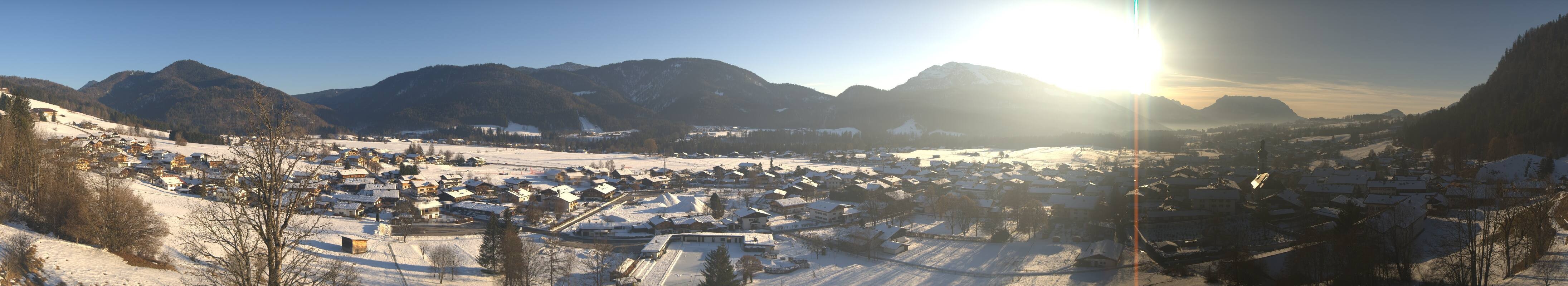 Archiv Foto Webcam Panoramablick auf das Dorf Reit im Winkl
