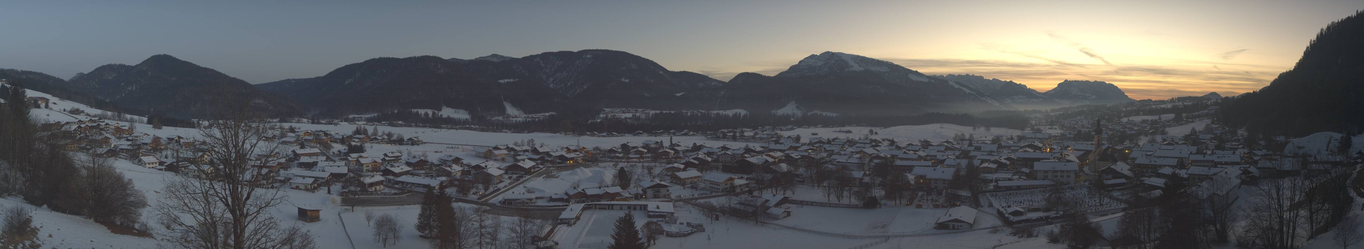 Archiv Foto Webcam Panoramablick auf das Dorf Reit im Winkl