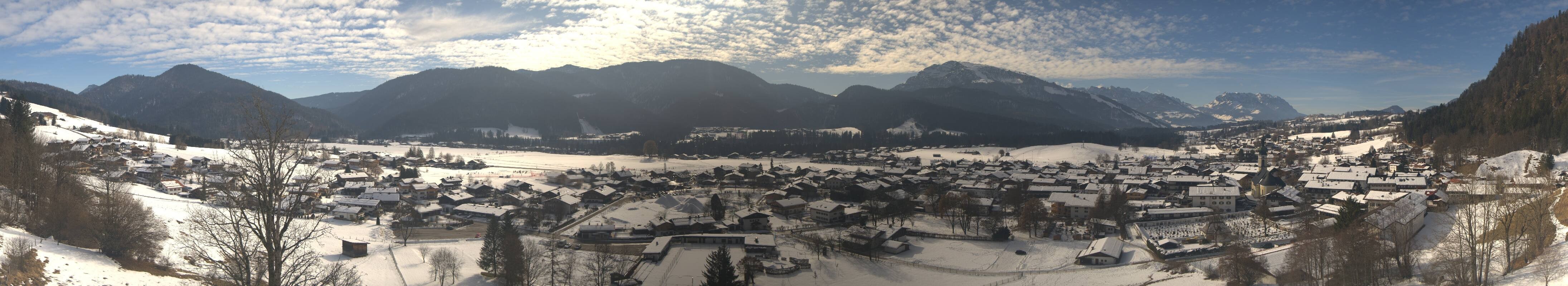 Archiv Foto Webcam Panoramablick auf das Dorf Reit im Winkl