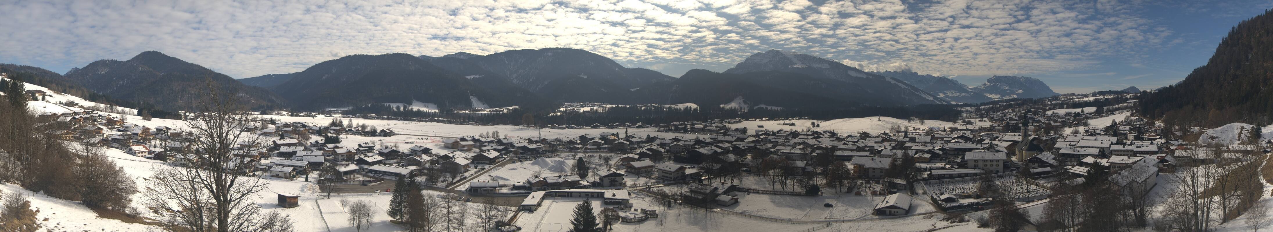 Archiv Foto Webcam Panoramablick auf das Dorf Reit im Winkl