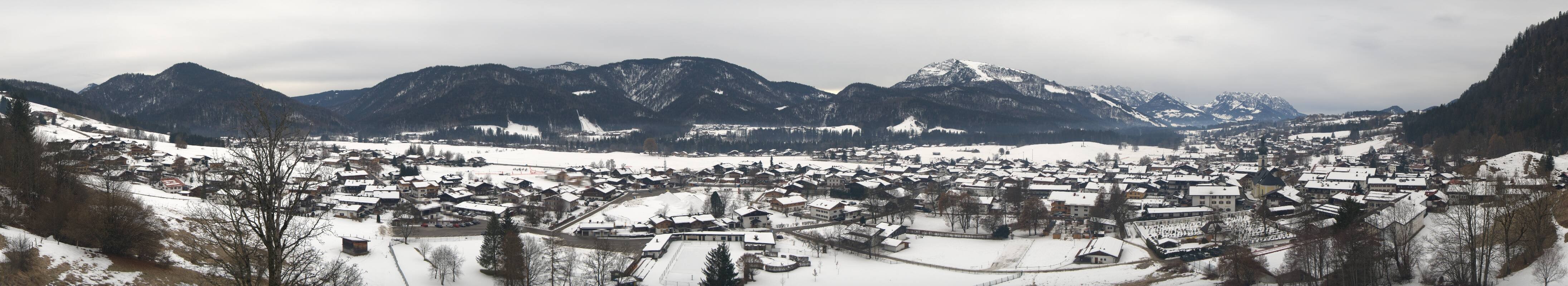 Archiv Foto Webcam Panoramablick auf das Dorf Reit im Winkl