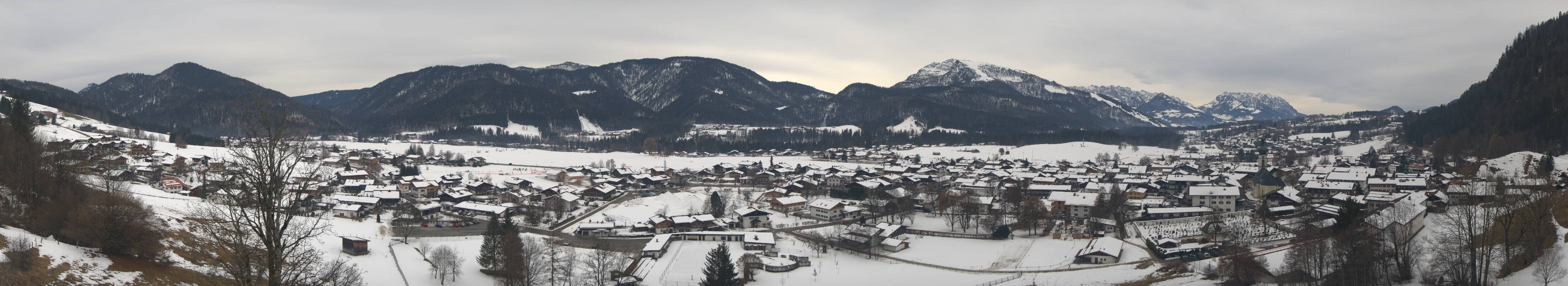 Archiv Foto Webcam Panoramablick auf das Dorf Reit im Winkl