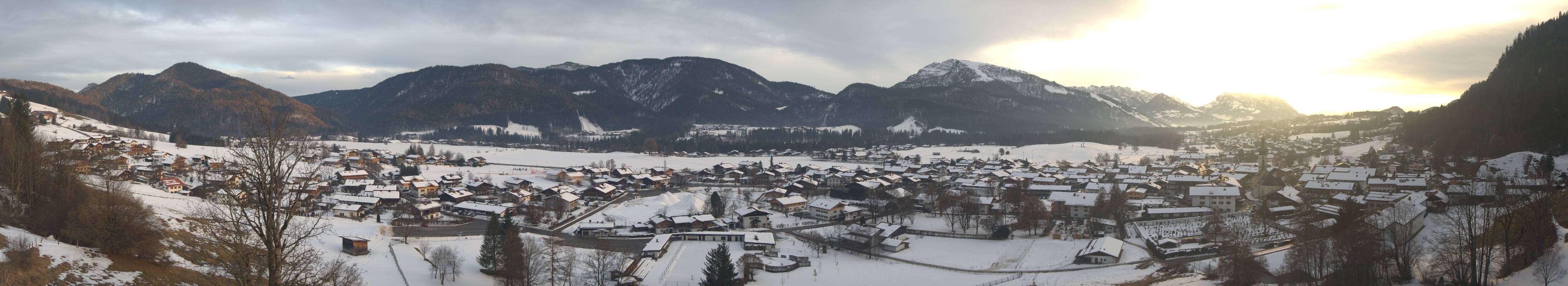 Archiv Foto Webcam Panoramablick auf das Dorf Reit im Winkl