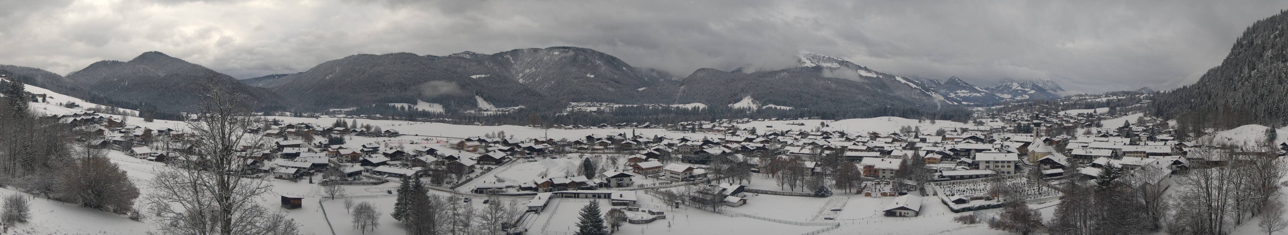 Archiv Foto Webcam Panoramablick auf das Dorf Reit im Winkl