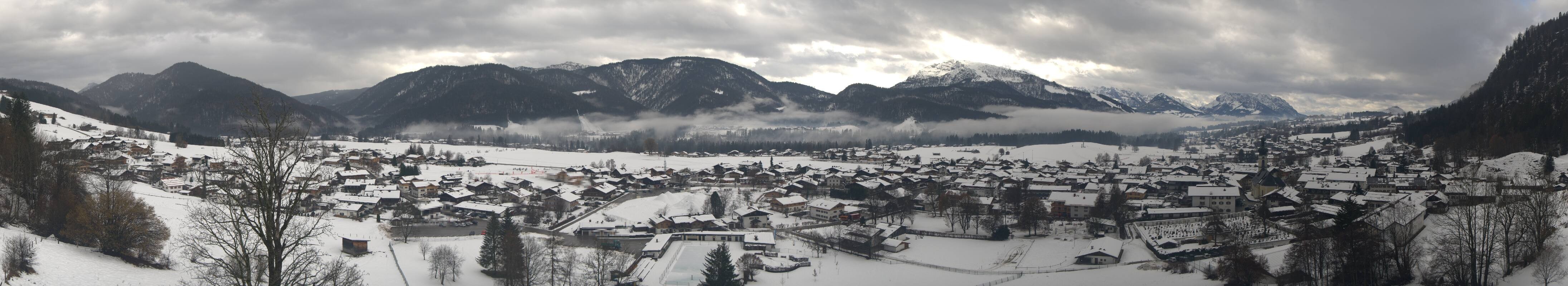 Archiv Foto Webcam Panoramablick auf das Dorf Reit im Winkl