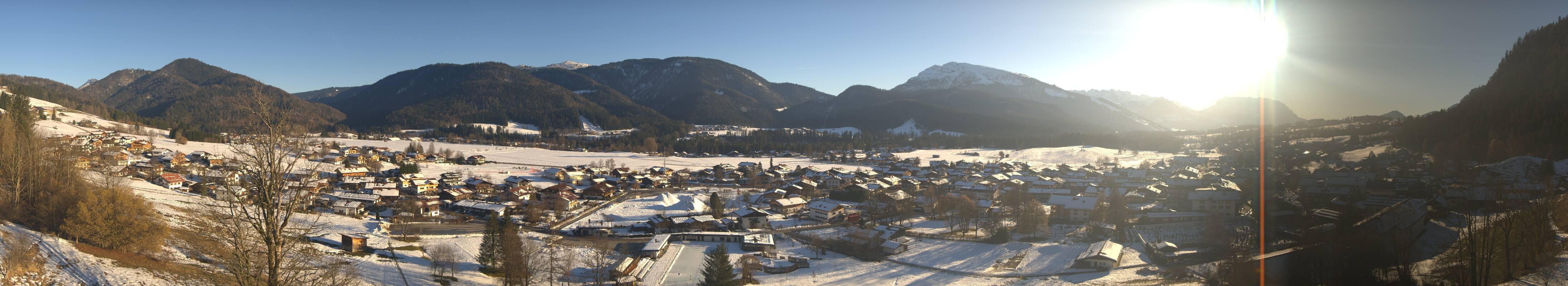 Archiv Foto Webcam Panoramablick auf das Dorf Reit im Winkl