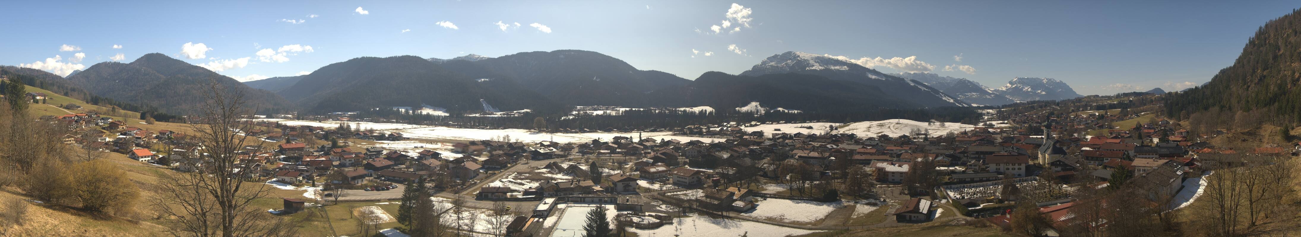 Archiv Foto Webcam Panoramablick auf das Dorf Reit im Winkl