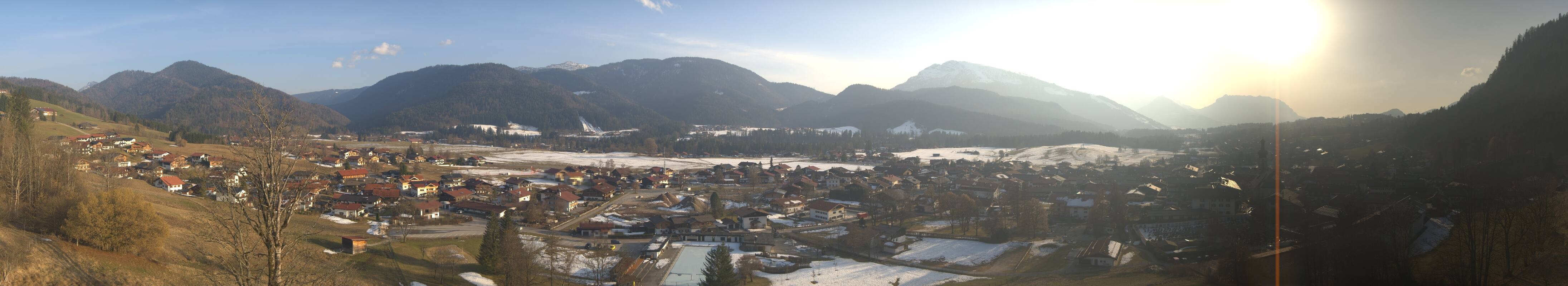 Archiv Foto Webcam Panoramablick auf das Dorf Reit im Winkl