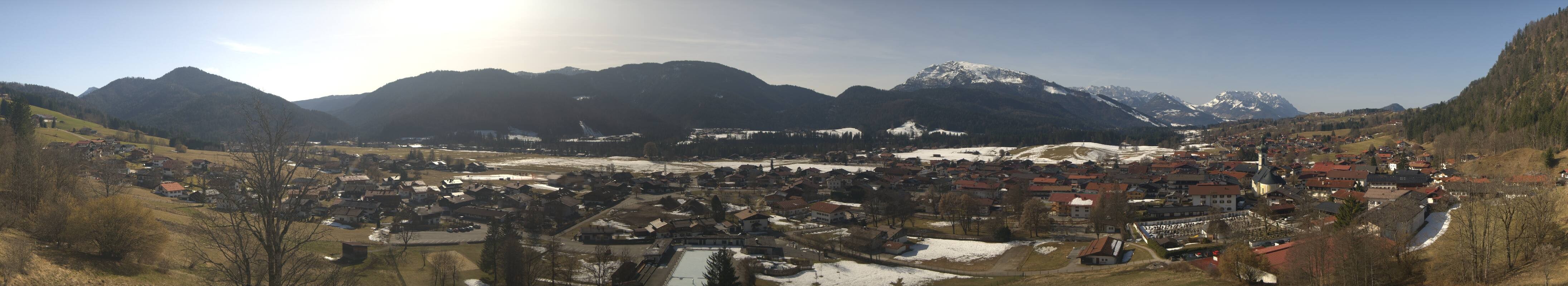 Archiv Foto Webcam Panoramablick auf das Dorf Reit im Winkl
