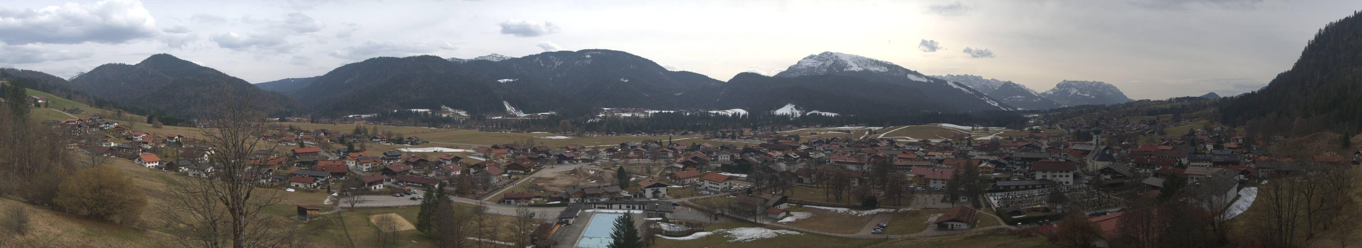 Archiv Foto Webcam Panoramablick auf das Dorf Reit im Winkl