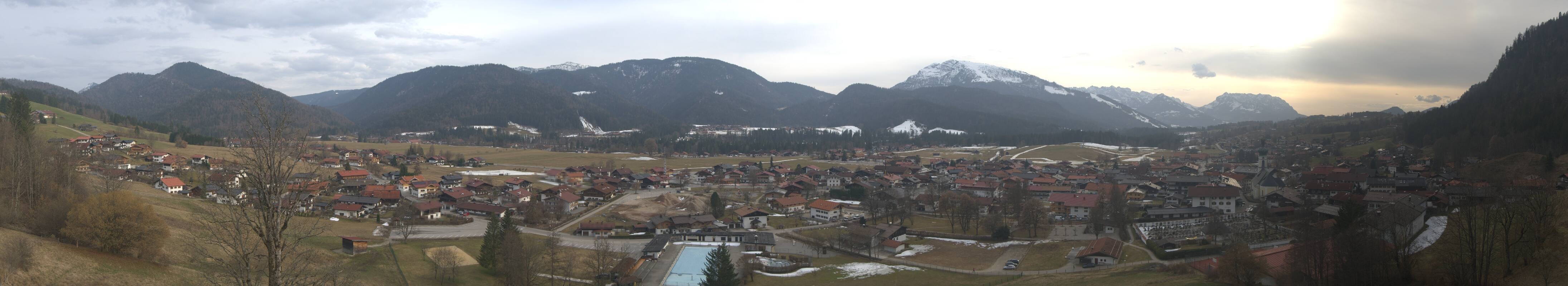 Archiv Foto Webcam Panoramablick auf das Dorf Reit im Winkl