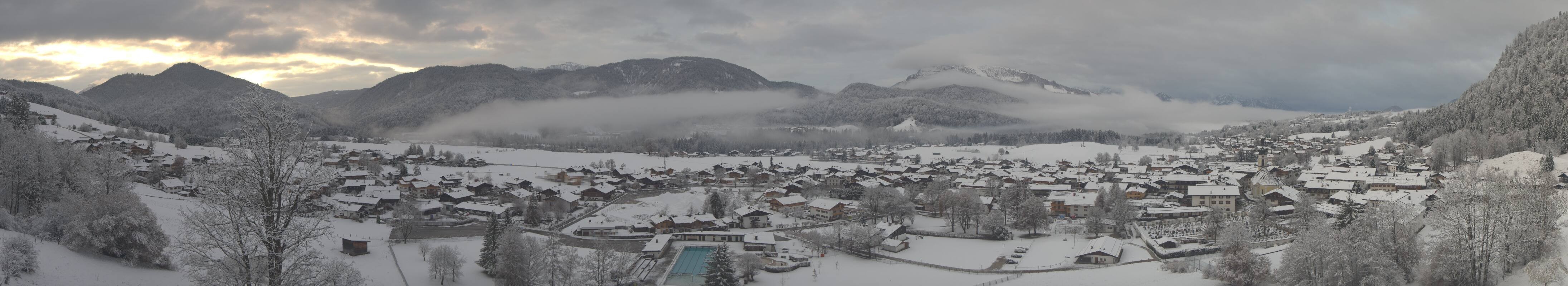 Archiv Foto Webcam Panoramablick auf das Dorf Reit im Winkl