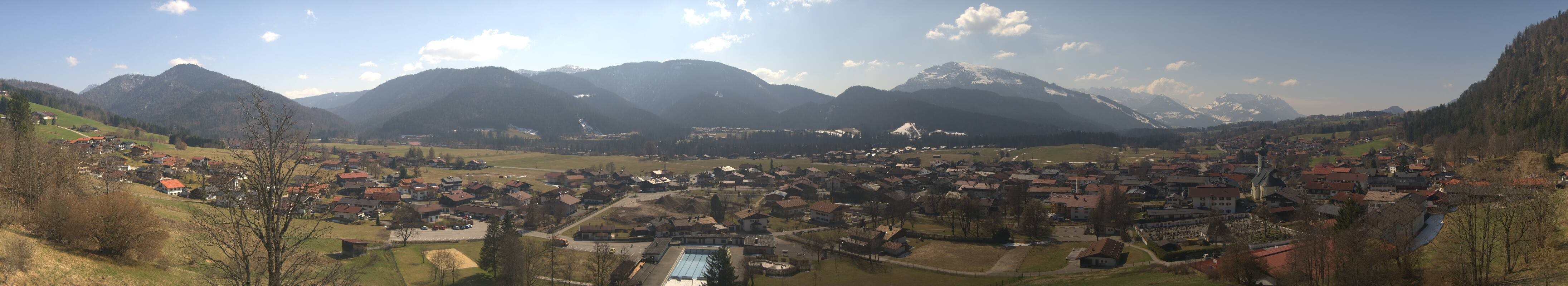 Archiv Foto Webcam Panoramablick auf das Dorf Reit im Winkl