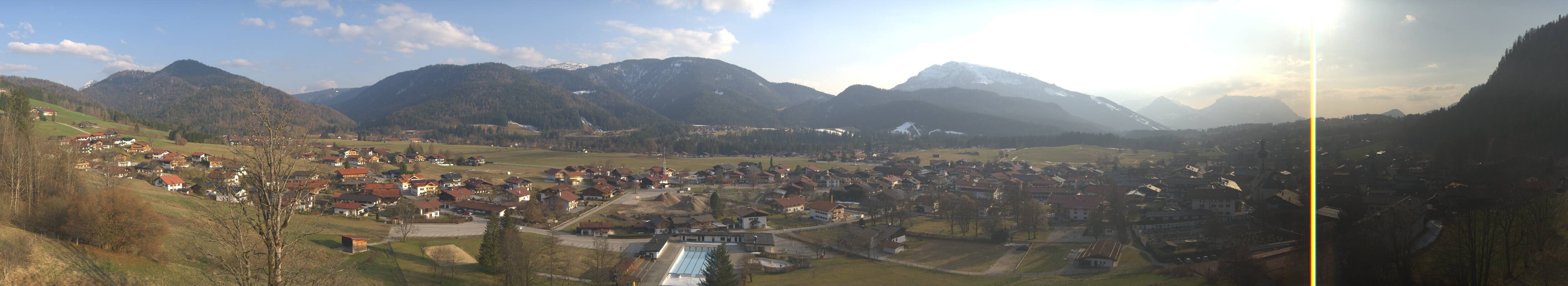 Archiv Foto Webcam Panoramablick auf das Dorf Reit im Winkl