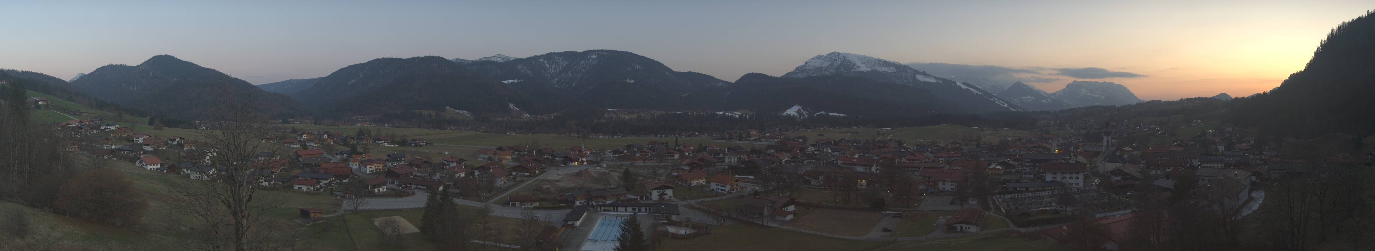 Archiv Foto Webcam Panoramablick auf das Dorf Reit im Winkl
