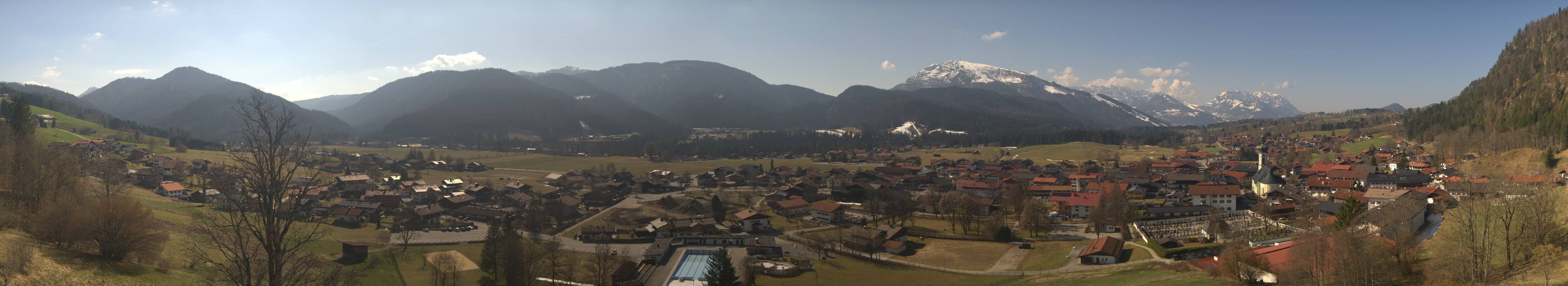Archiv Foto Webcam Panoramablick auf das Dorf Reit im Winkl