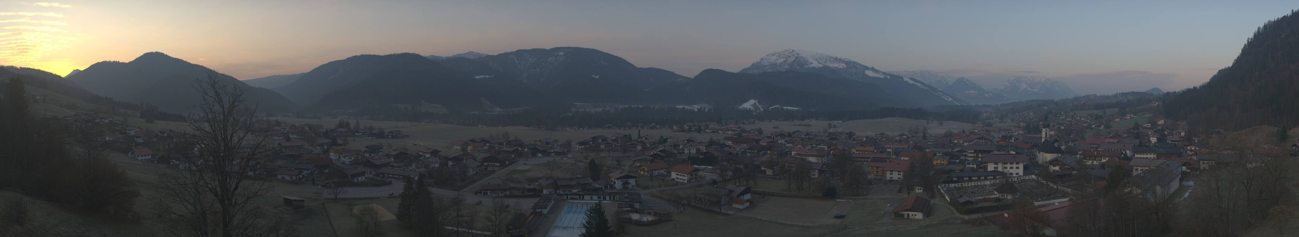 Archiv Foto Webcam Panoramablick auf das Dorf Reit im Winkl
