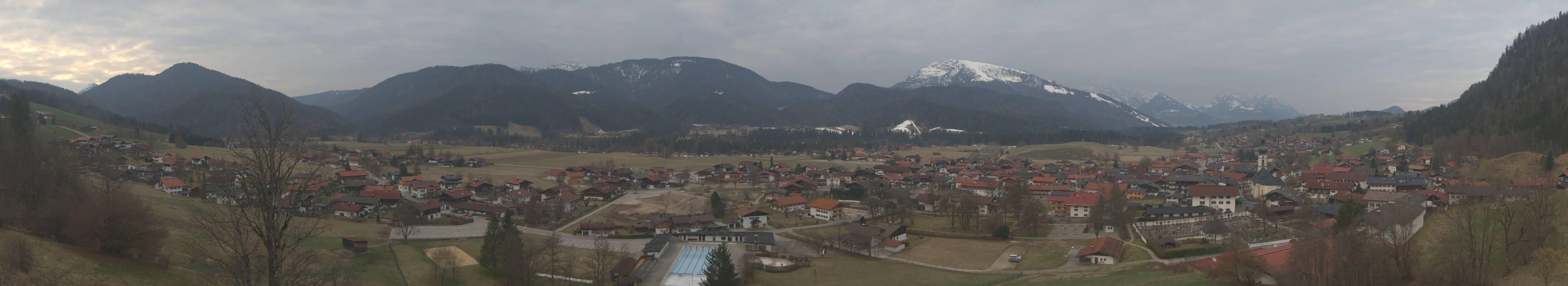 Archiv Foto Webcam Panoramablick auf das Dorf Reit im Winkl